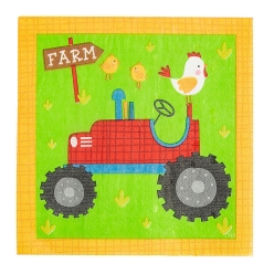 Farm Party Beverage Napkins - 16Pk
